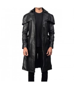 Gothic Leather Duster coat