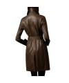 Leather Trench Coat Women 