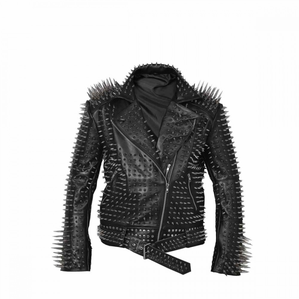 Brando Leather Jacket Spike studded