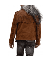Motorbike Style Fringe Leather Jacket