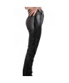 High Waist Fringe Leather Pants