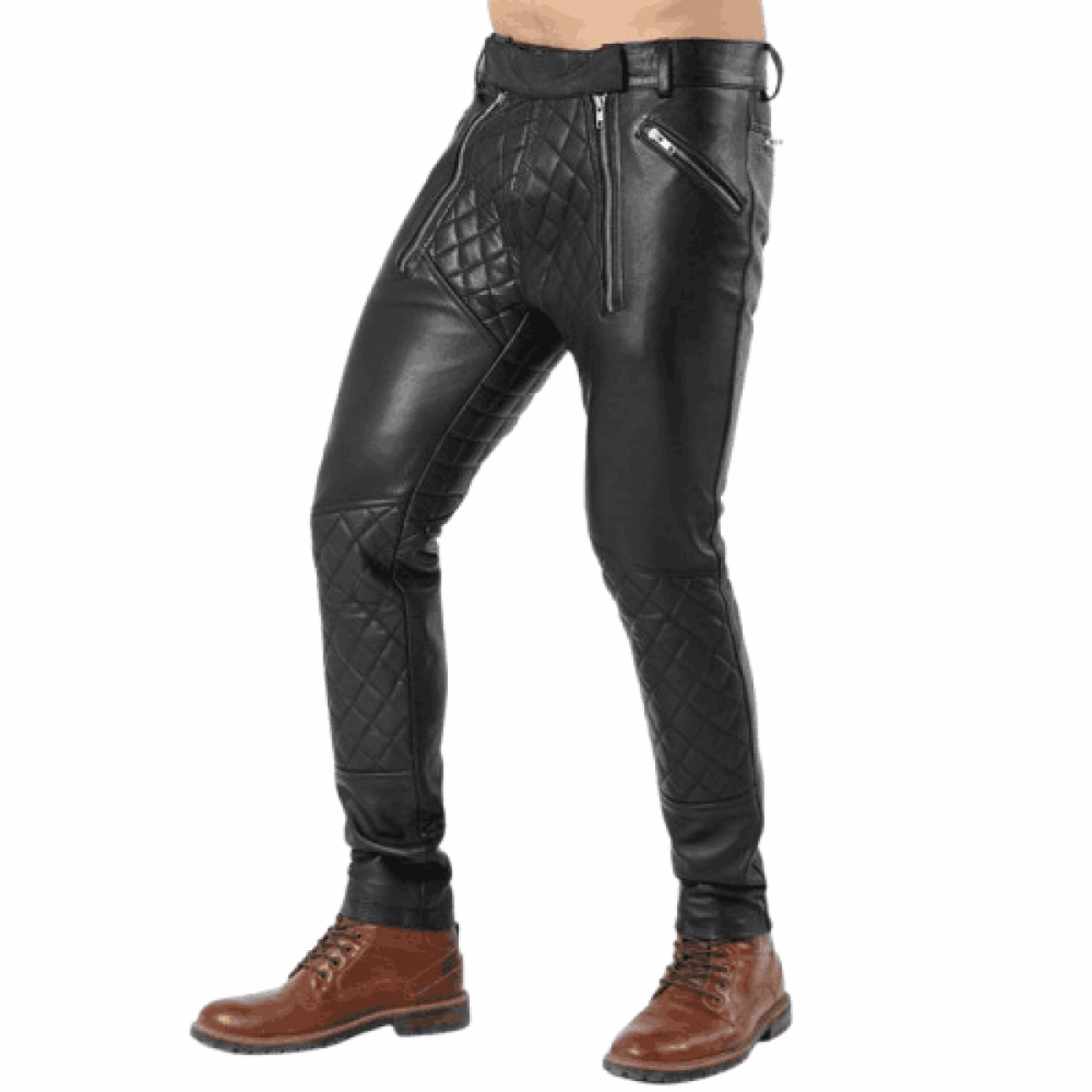 Leather Quilted Pants