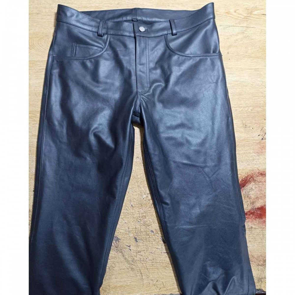 Leather Jeans Pants