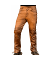 Vintage Leather Pants with side laces.