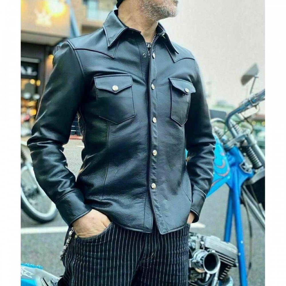 Full Sleeve Leather Shirt