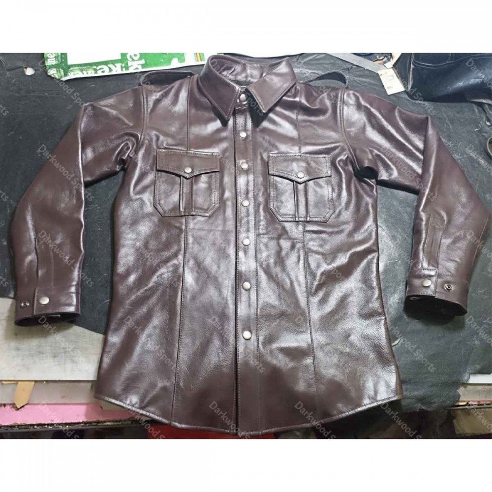 Full Sleeve Leather Shirt