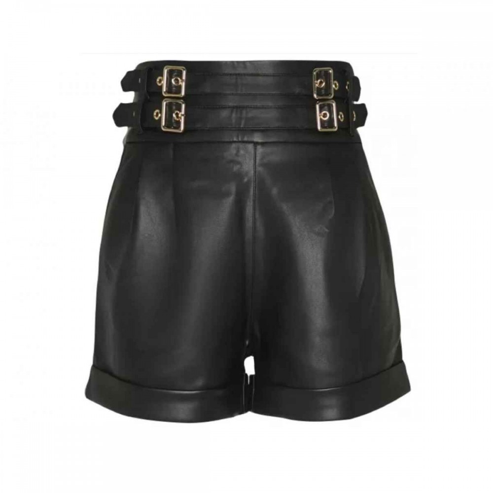 Leather High Waist Shorts