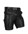 Leather Cargo Shorts