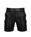 Leather Cargo Shorts