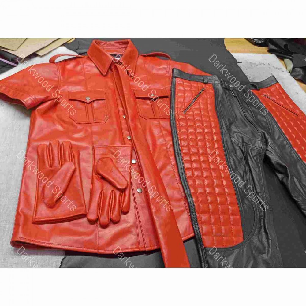 Red Leather Uniform Red Leather Uniform