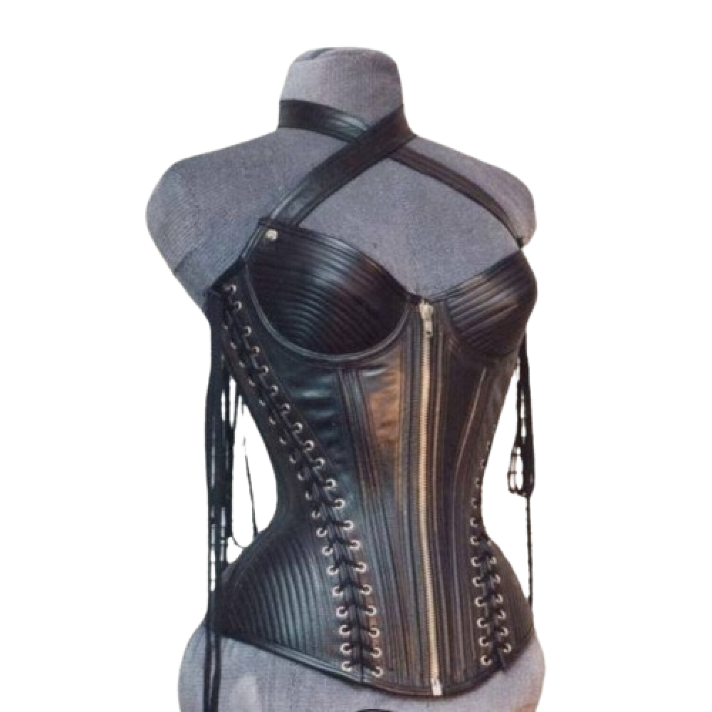 Leather Corset Bustier Lace Style Dress